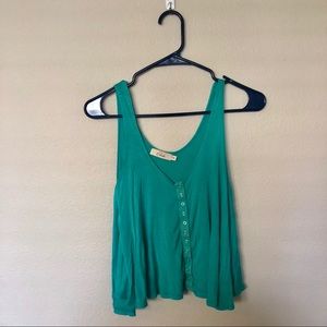 Flowy turquoise Crop top